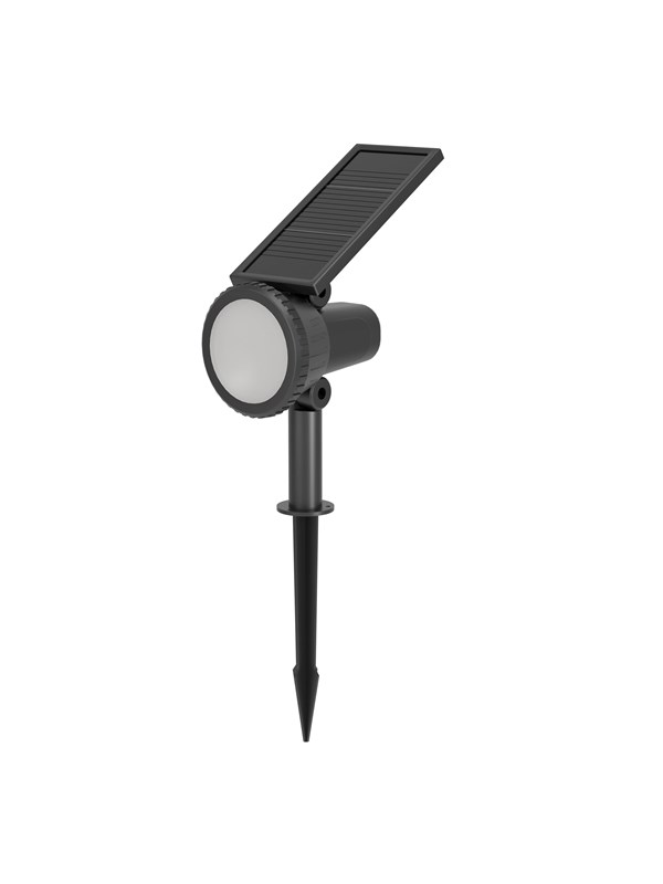 EGLO Sambuco Solar Prikspot Buiten - LED - 37,5 cm - Zwart - Instelbaar RGB & wit licht - Dimbaar