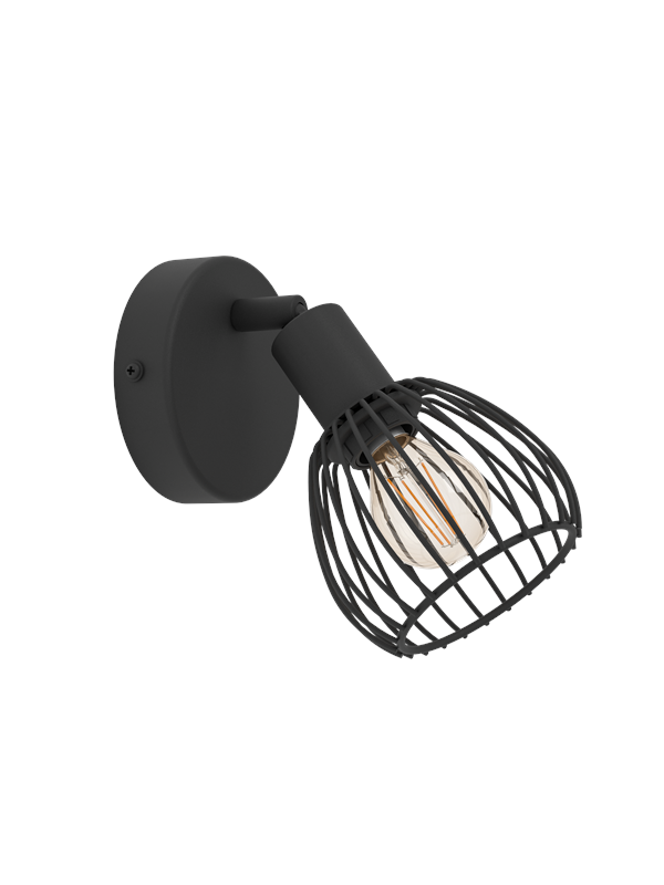 EGLO Sonnino Spot - E14 - 9,5 cm - Zwart