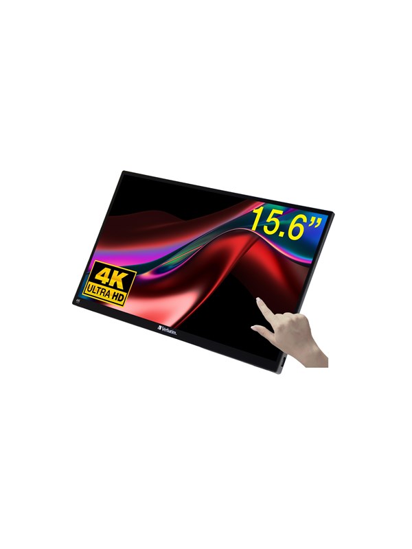 Verbatim PMT-15 Serie - Draagbare Monitor - 15,6 inch - Touchscreen - 4K UHD