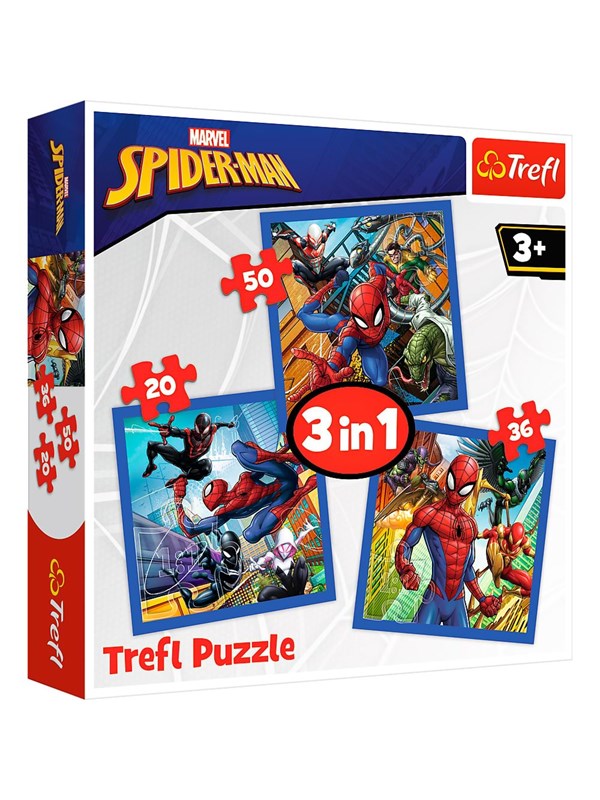 Trefl Puzzle - Spider-man - Spider Force (3in1) 2D Puzzels