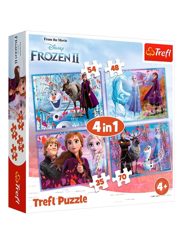 Trefl Puzzle - Frozen - Journey into the unknown (4in1) 2D Puzzels