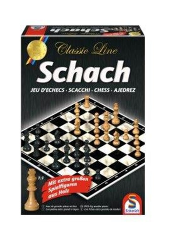 Schmidt® - Schach / Schaken met extra grote speelstukken - Classic line - Bordspel - Strategieklassieker - 2 spelers - vanaf 6 jaar