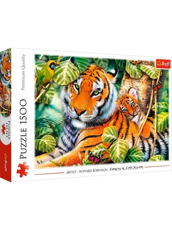 Trefl Puzzle - Two tigers (1500 pieces) Vloer