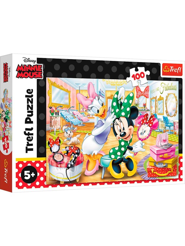 Trefl Puzzle - DISNEY - Minnie in beauty parlous (100 pieces) Vloer