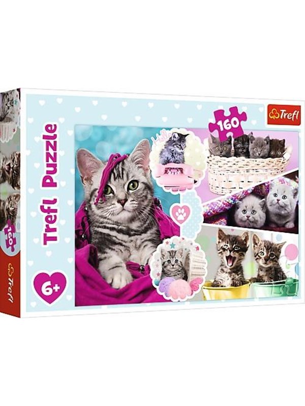 Trefl Puzzle - Lovely kittens (160 pieces) Vloer