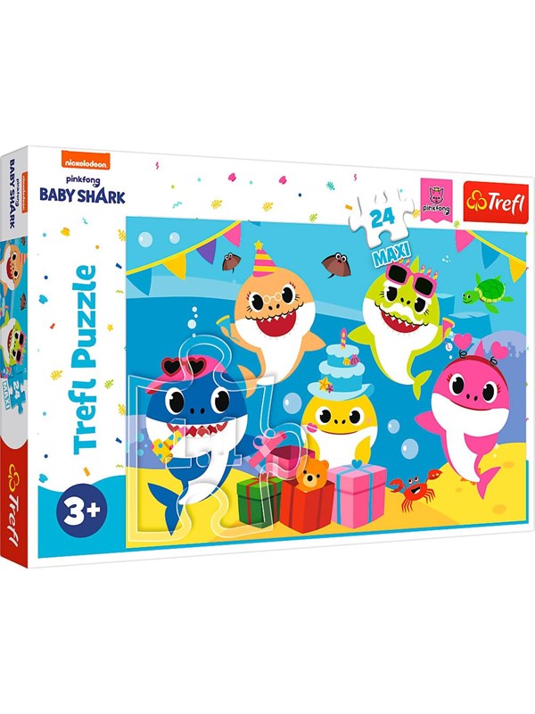 Trefl Puzzle - Baby Shark - Happy Baby Shark (24 Maxi pieces) 2D Puzzels