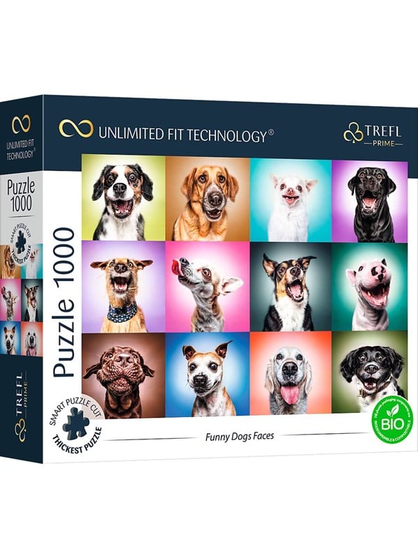 Trefl Puzzle - Unlimited Fit - Funny Dogs Faces (1000 pieces) 2D Puzzels