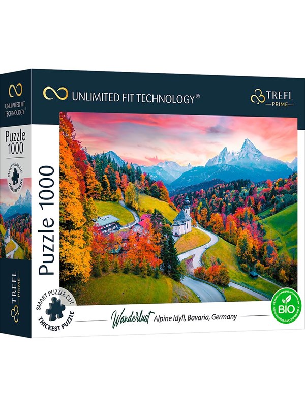 Trefl Puzzle - Unlimited Fit - At the Foot of Alps Bavaria Germany (1000 pieces) Vloer
