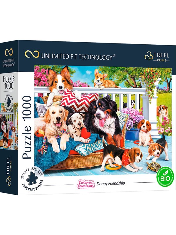 Trefl Puzzle - Unlimited Fit - Doggy Love (1000 pieces) Vloer