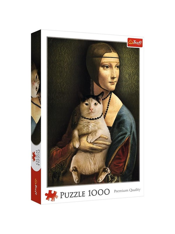Trefl Puzzle - Lady with a cat (1000 pieces) Vloer