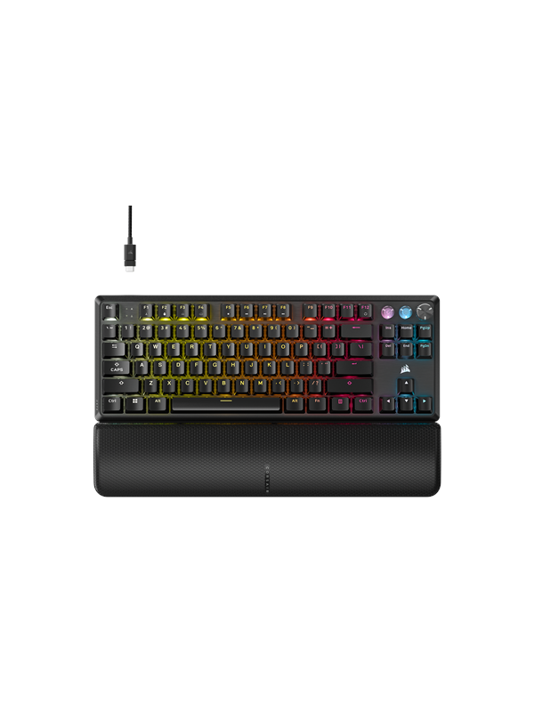Corsair K70 PRO TKL - Mechanical - Gaming Toetsenbord – Bedraad – Magnetische Switches – Rapid Trigger – 8KHz – RGB – QWERTY – Zwart