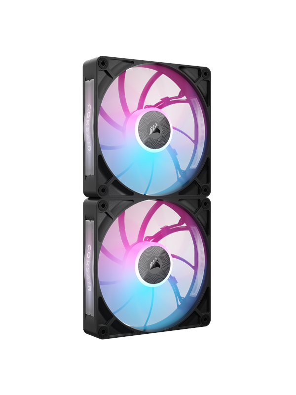 Corsair iCUE LINK RX140 MAX RGB (2-pack) - Case ventilator - 140mm - Zwart met RGB-licht - 36 dBA