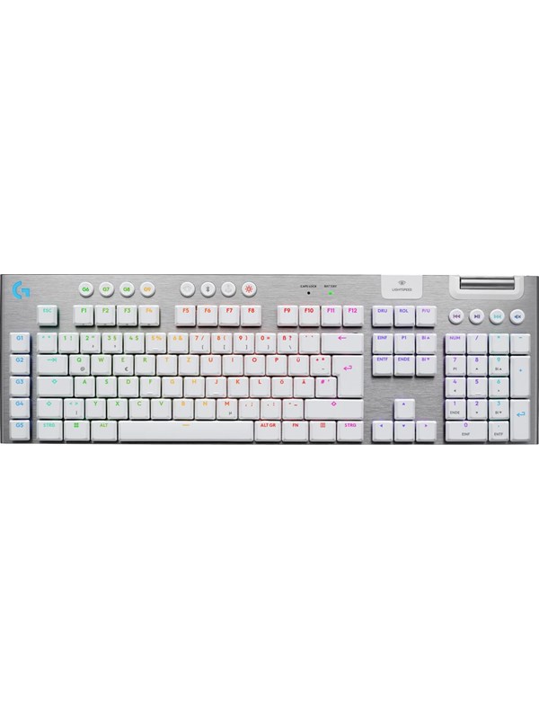 Logitech G915 X LIGHTSPEED - Tactile - 100% (volledige grootte - standaard) - Gaming toetsenbord - Duits - Wit