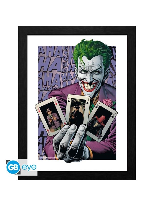 ABYstyle - DC COMICS Framed print The Joker Haha Cards - Afbeelding