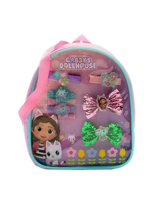 Gabby's Poppenhuis - Rugtas - Met Schattige Haaraccessoires (8 stuks) - Roze voor Meisjes