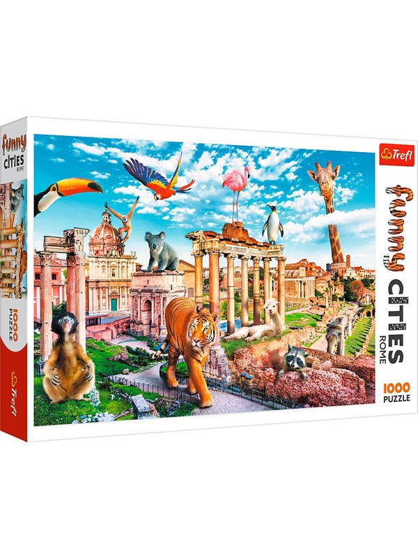 Trefl Puzzle - Funny Cities - Wild Rome (1000 pieces) Vloer
