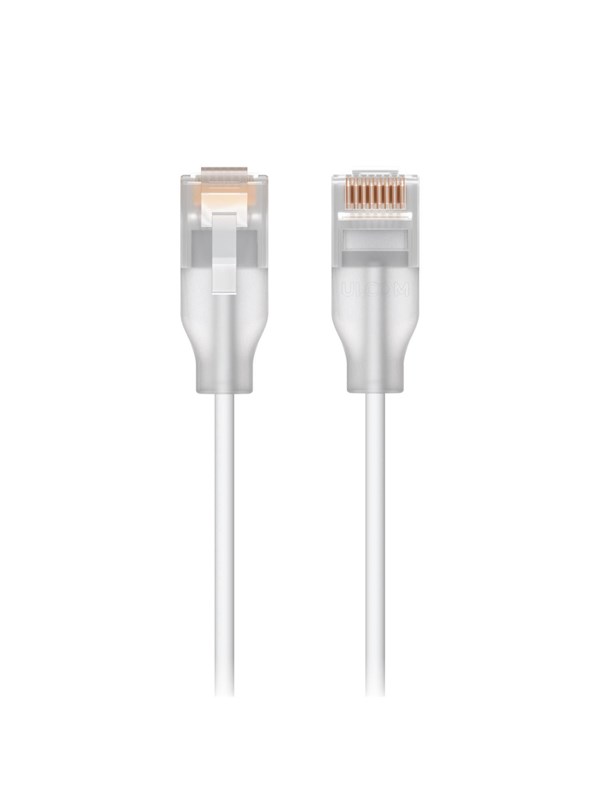 Ubiquiti UACC-Cable-Patch-EL-2M-W netwerkkabel Doorschijnend, Wit Cat6