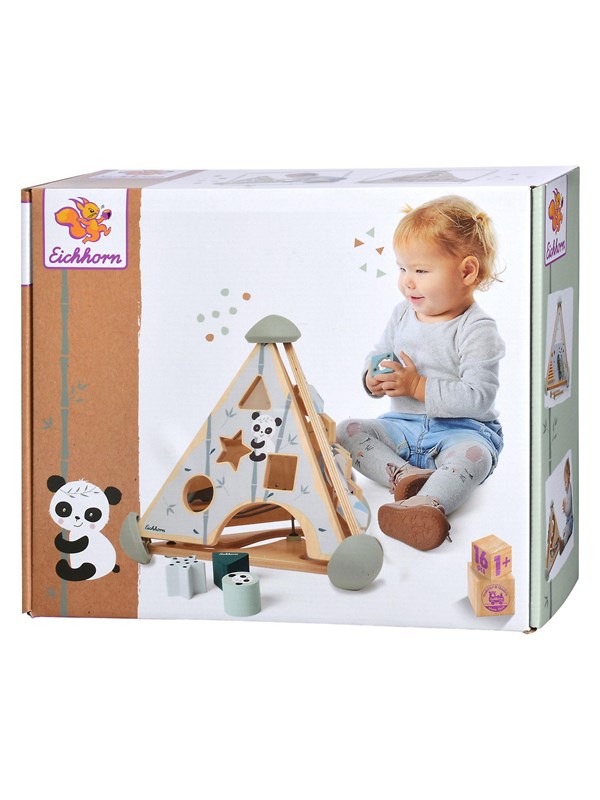 Eichhorn houten activiteitencentrum piramide educatief speelgoed.