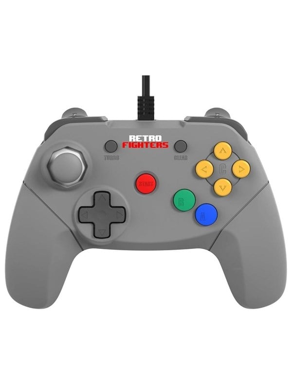 Retro Fighters Brawler64 Wired - Grey - Wired Controller - Nintendo 64