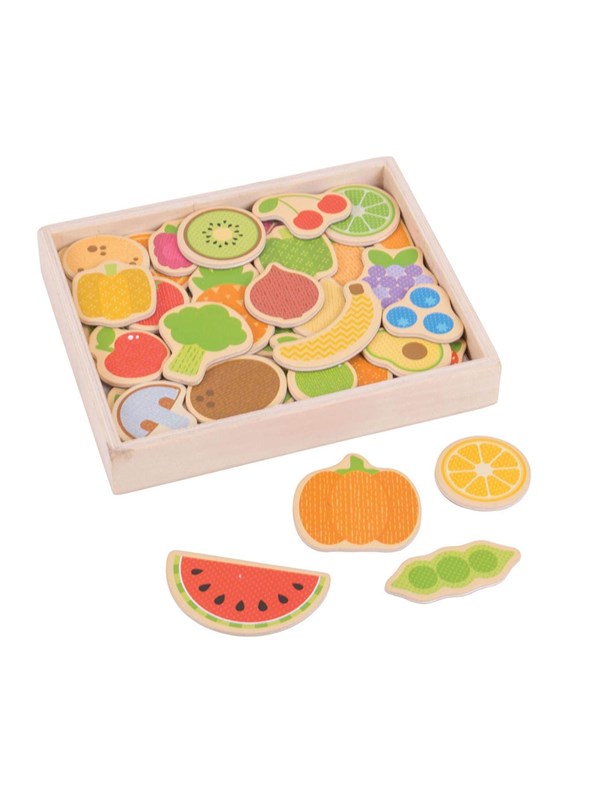 Houten groente en fruit magneten - Bigjigs - vanaf 3 jaar