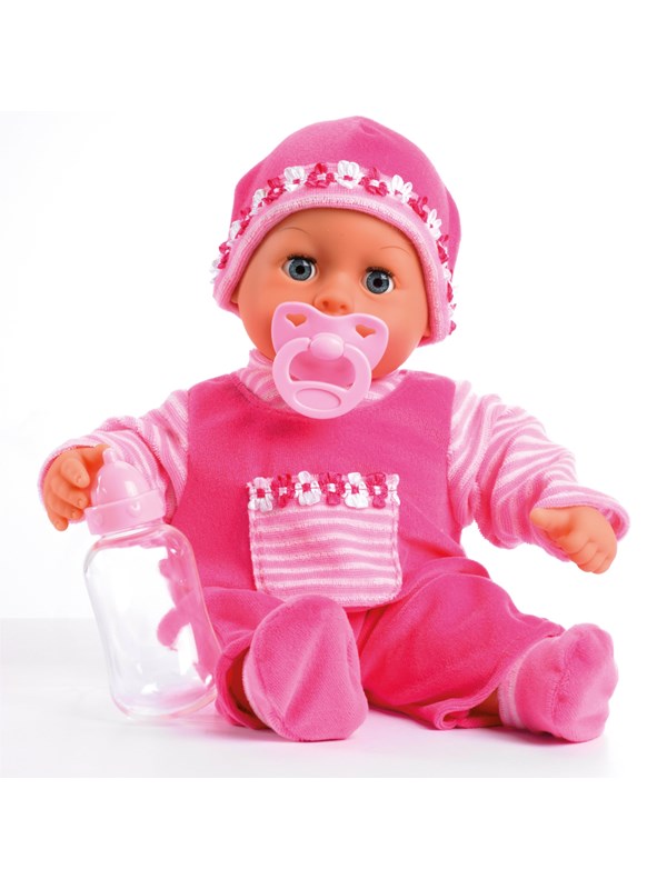 Bayer Design - Babypop First Words Baby 38 cm in roze