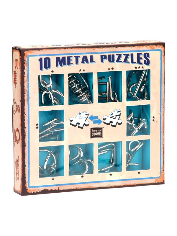 Eureka Metal Puzzle set - 10 Metal puzzles set - Blue (only available in display 52473355)