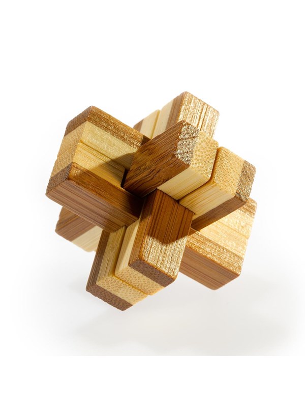 Eureka 3D bamboe puzzel Knotty - milieuvriendelijke breinbreker.