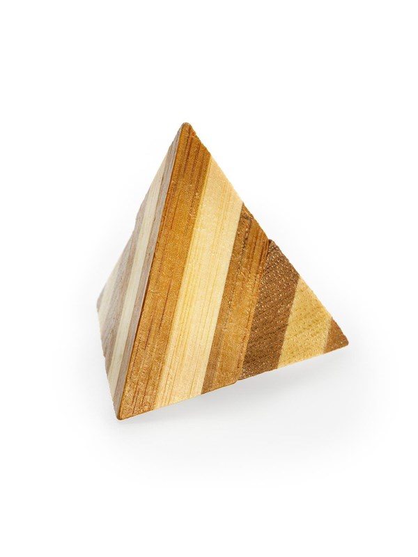 Eureka 3D Bamboo Brain Puzzle Pyramid 3D Puzzels