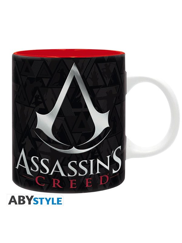 Assassin's Creed Crest Black & Red Unisex Kop - zwart/wit/rood - Standard