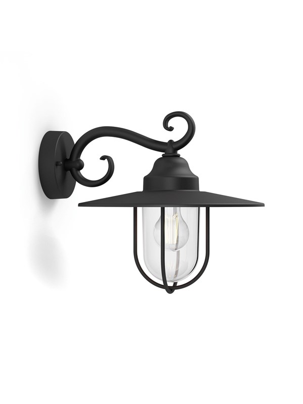 Philips Pasture wall lantern black 1x60W 230V