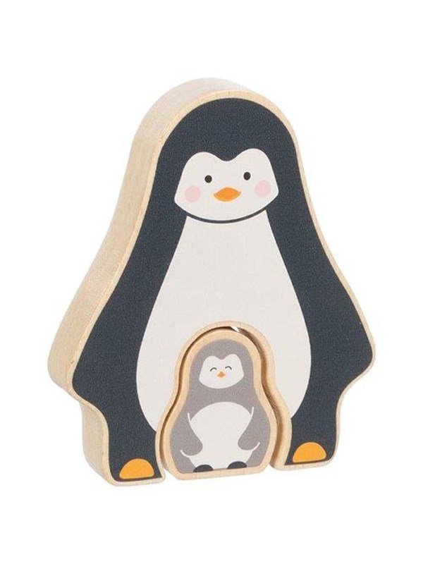 GOKI Puzzel - Pinguin - 2 delen - 10x2,1x12cm - Hout - 1+