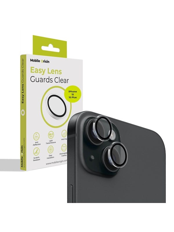 Mobile Origin Easy Lens guards - clear - iPhone 15/15 Plus