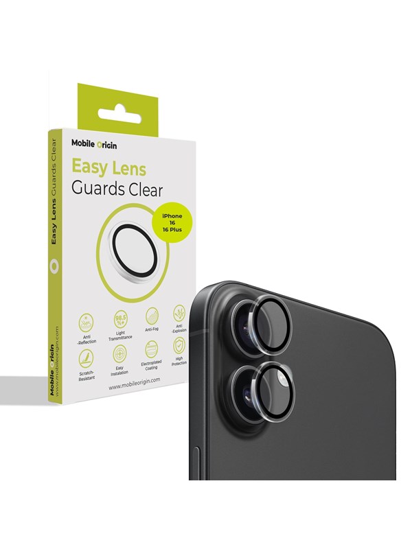 Mobile Origin Easy Lens guards - clear - iPhone 16/16 Plus