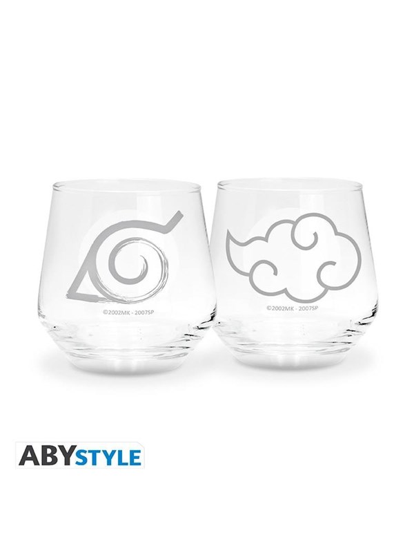 ABYstyle - NARUTO SHIPPUDEN - 2 Glass Set - Konoha & Akatsuki x2 - Glas