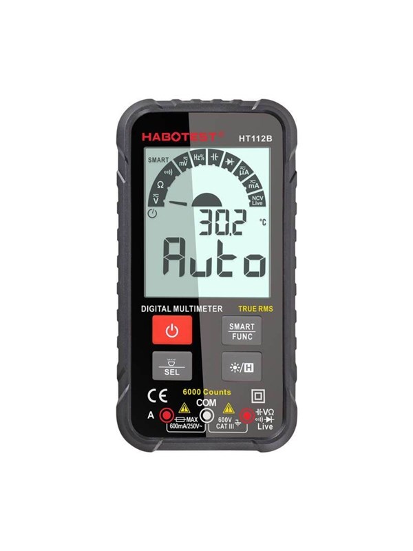 Habotest Ht112B Digitale Multimeter Voor Echte Rms Spanning-, Stroom- En Weerstandsmetingen