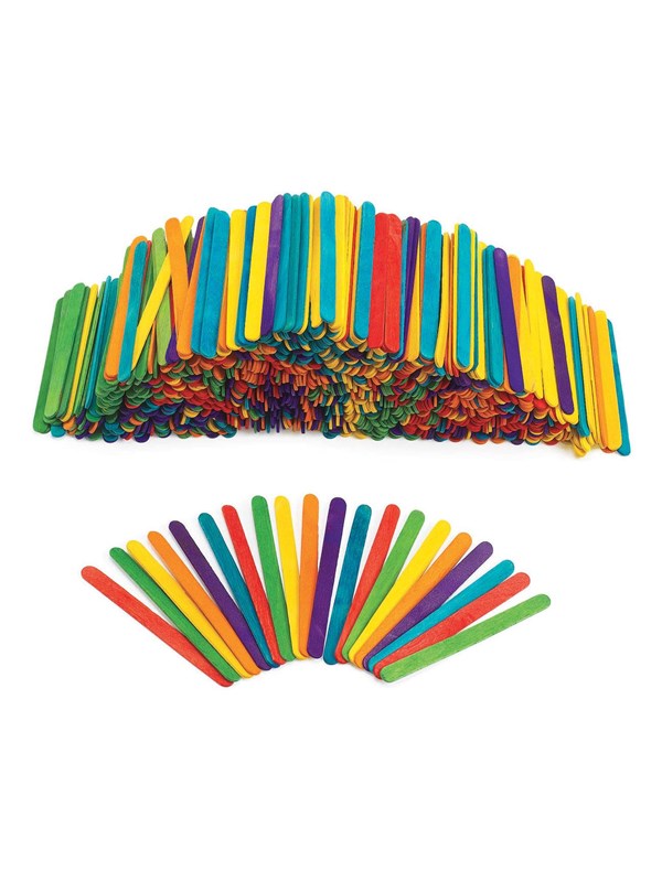 Colorations - Houten knutselstokjes multicolor 1000 stuks creatief.