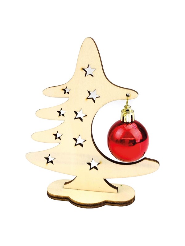 Beleduc Wooden Craft Christmas Tree with Christmas Ball