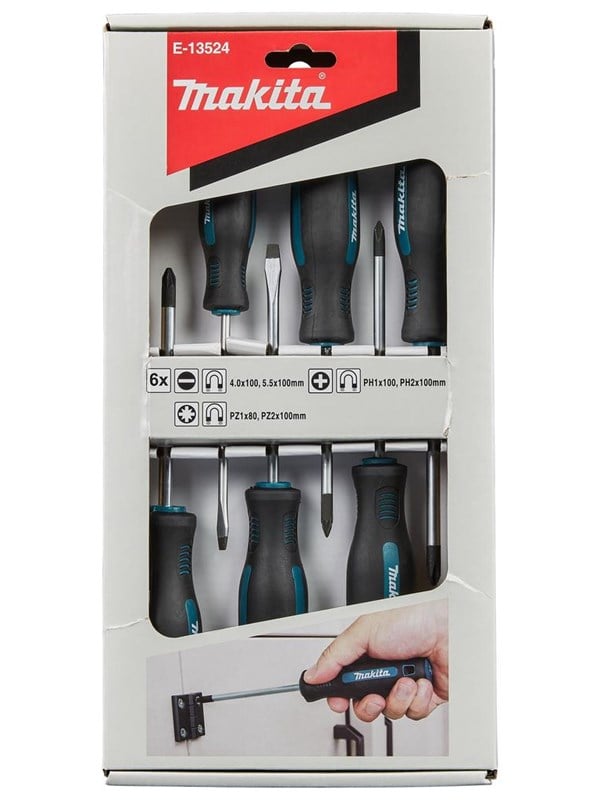 Makita E-13524 Schroevendraaierset 6-delig PH/PZ/SL