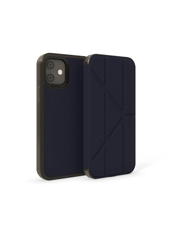 Pipetto Origami Folio for iPhone 12/12 Pro - Dark Blue