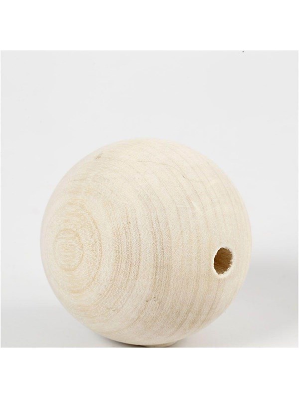 Creativ Company Houten Kralen 60 mm Naturel 3 stuks