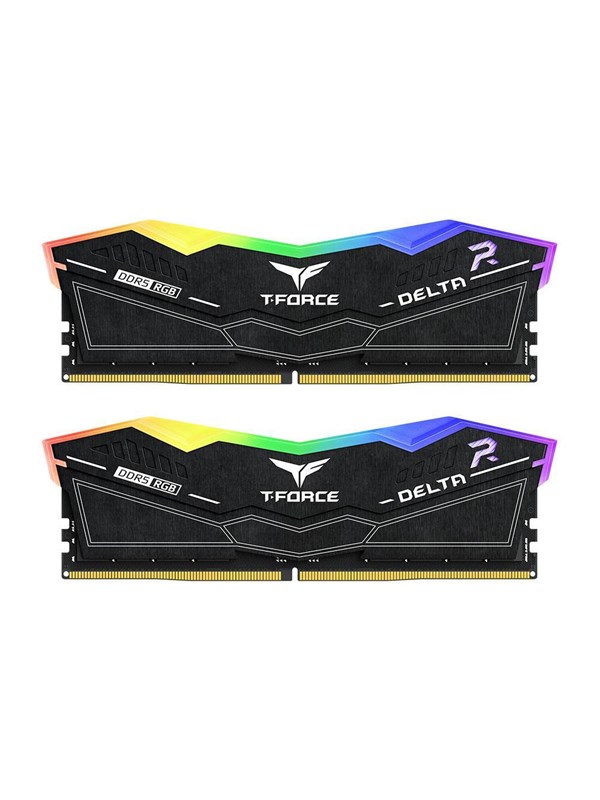 Team Group T-Force DELTA? RGB DDR5-6400 - 32GB - CL32 - Dual Channel (2 pcs) - Intel XMP - Zwart met RGB