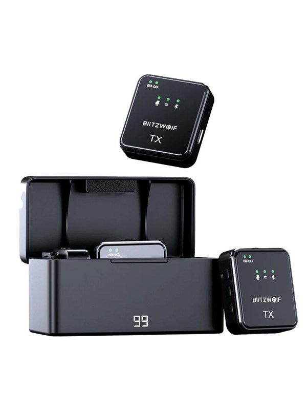 BlitzWolf Wireless Microphone BW-SX63 1000mAh (black)