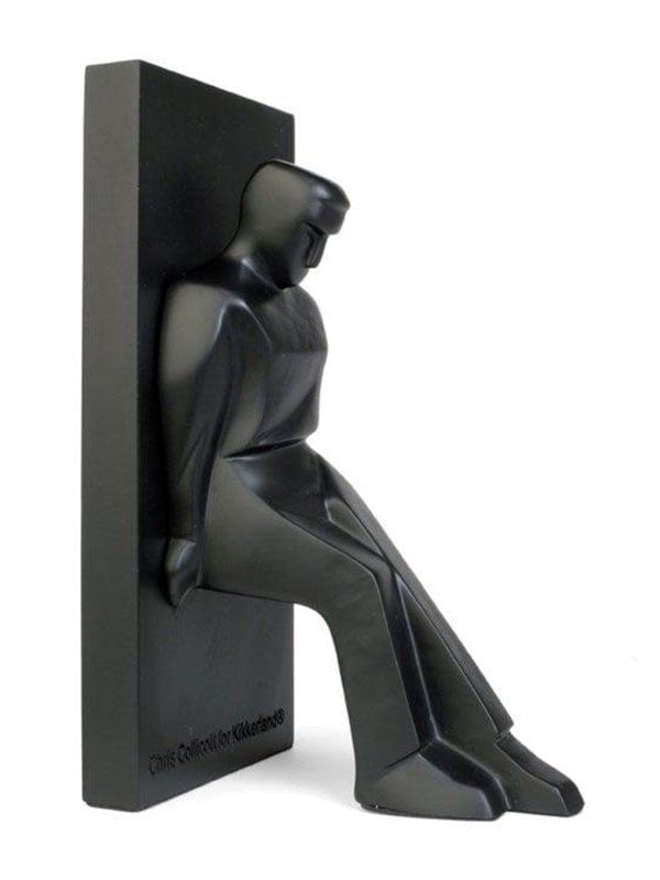 Kikkerland Leaning men - Boekensteun - Boekhouder - Zwart