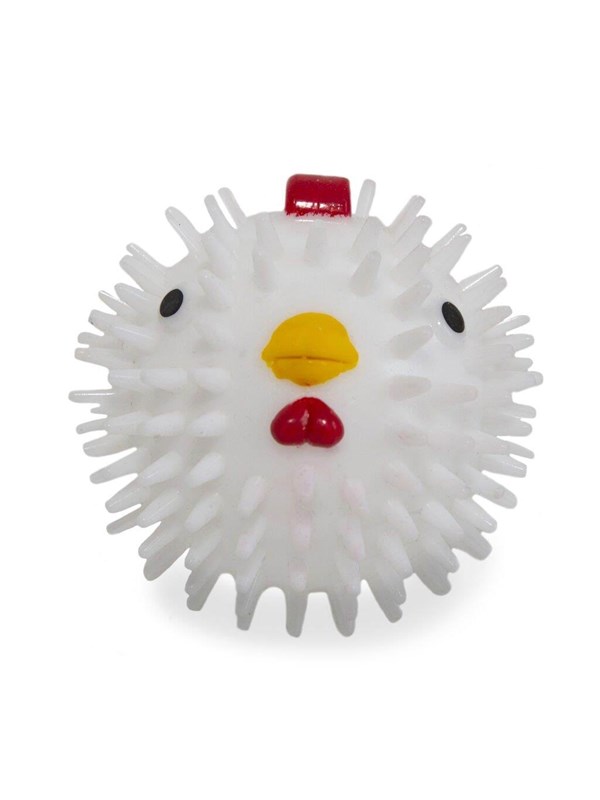 Kikkerland Chicken Dog Ball - Honenspeeltje - Kip design en geur - Met piepgeluid