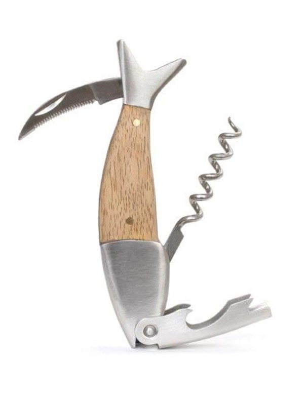 Kikkerland - Lightwood Fish Corkscrew (BA17)