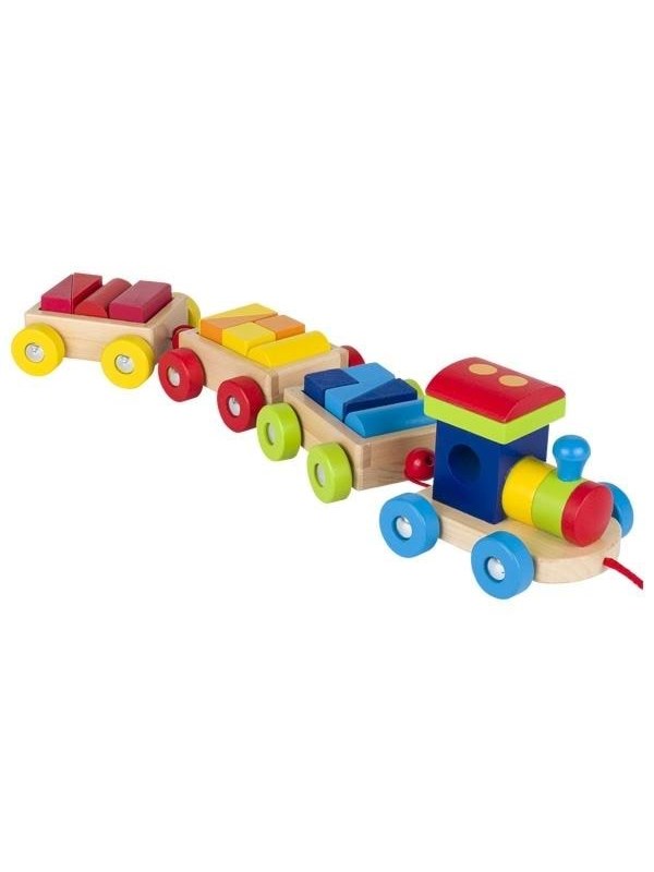 GOKI Trein - Orlando - L51X10X10Cm - 14 Blokken - 2 Jaar