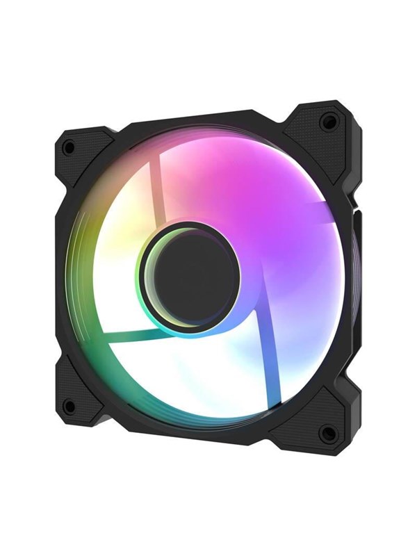 Darkflash DR08 3-in-1 Cooling Fan (Black) - Case ventilator - 120mm - Zwart met RGB-licht - 30 dBA