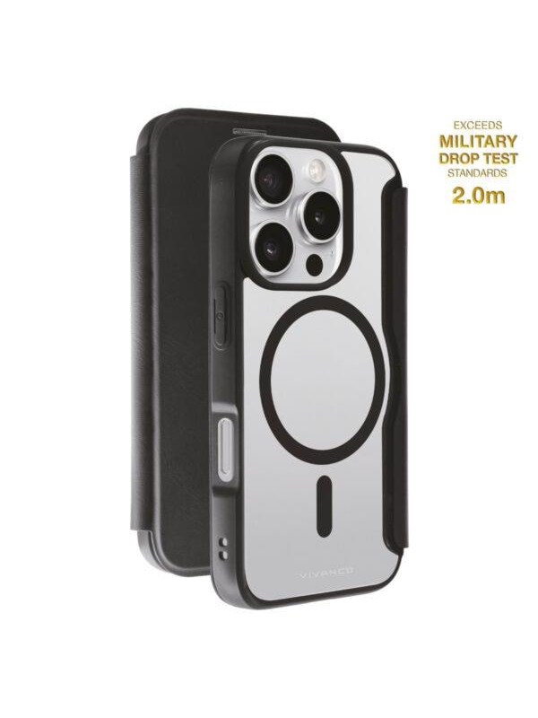 Vivanco Mag Wallet for iPhone 16 Pro - Black