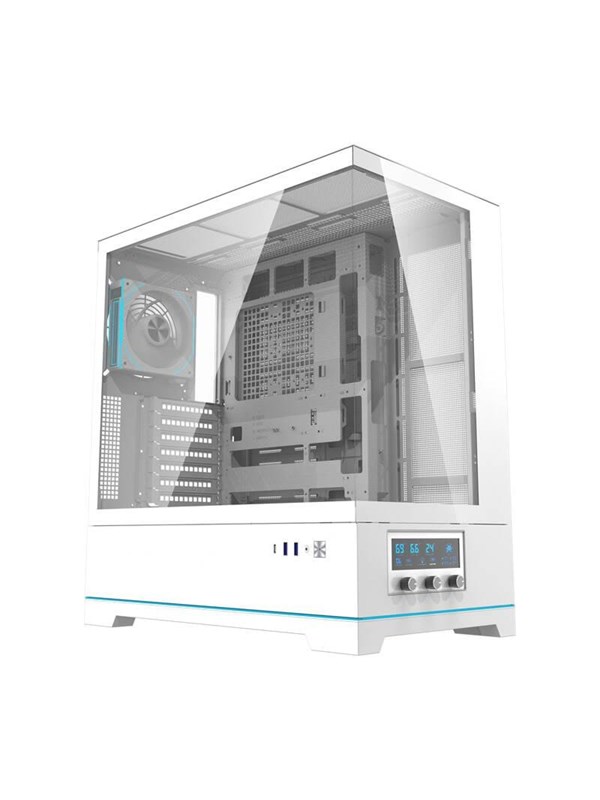 Darkflash DY451 PRO computer case with fan (white) - Case - Miditower - Wit