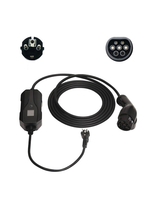 Sinox EV Charging Cable Mode 2 - 6A 1 phase - 5m - Black
